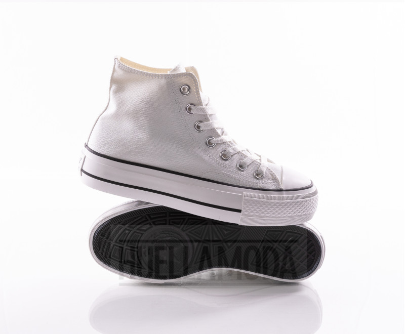 Bota de lona Andyz doble piso blanco