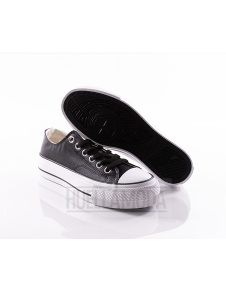 ZAPATILLA ANDYZ LONA DOBLE PISO NEGRA