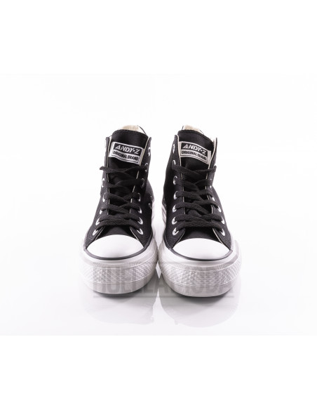 Bota de polipiel Andyz doble piso negro