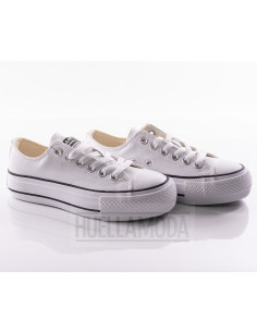 Zapatilla de polipiel Andyz doble piso blanco 2