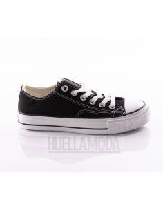 Zapatilla de polipiel Andyz doble piso negro