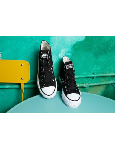 Bota lona doble piso negra Andyz