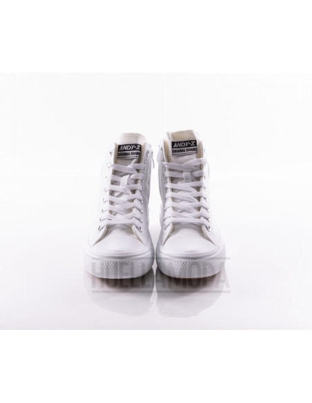 Bota de lona con plataforma Andyz blanco