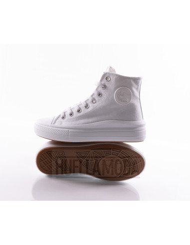 Bota de lona con plataforma Andyz blanco