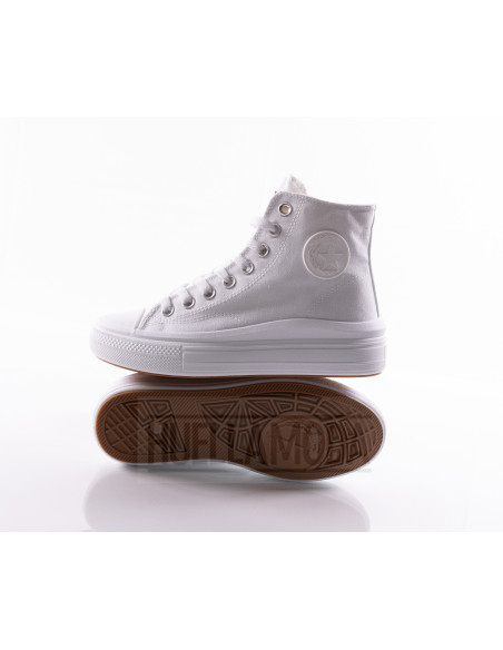 Bota de lona con plataforma Andyz blanco