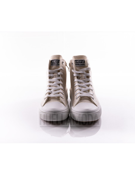 Bota de lona con plataforma Andyz beige