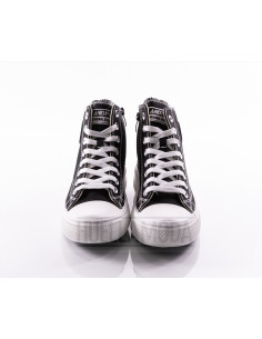 Bota de lona con plataforma Andyz negro 2