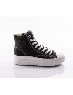 Bota de lona con plataforma Andyz negro