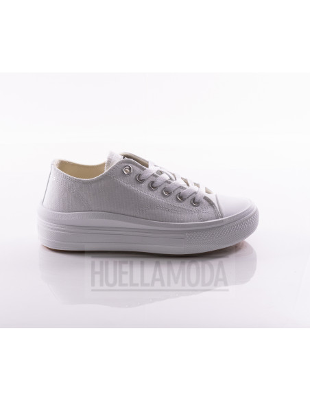 Zapatilla lona con plataforma Andyz blanco