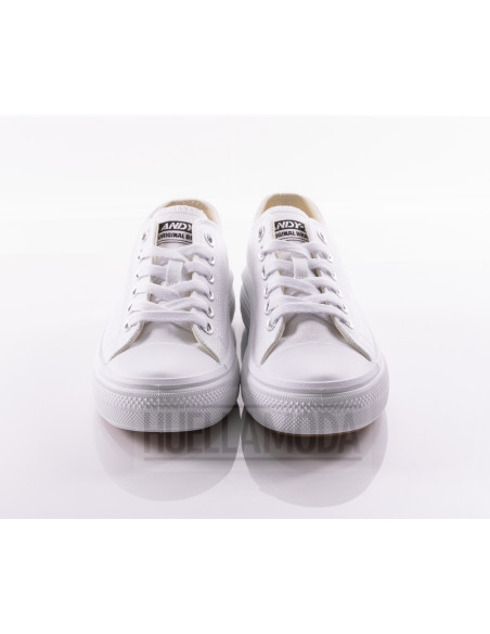 Zapatilla lona con plataforma Andyz blanco