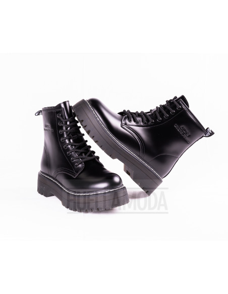 Bota militar Andyz plataforma negro